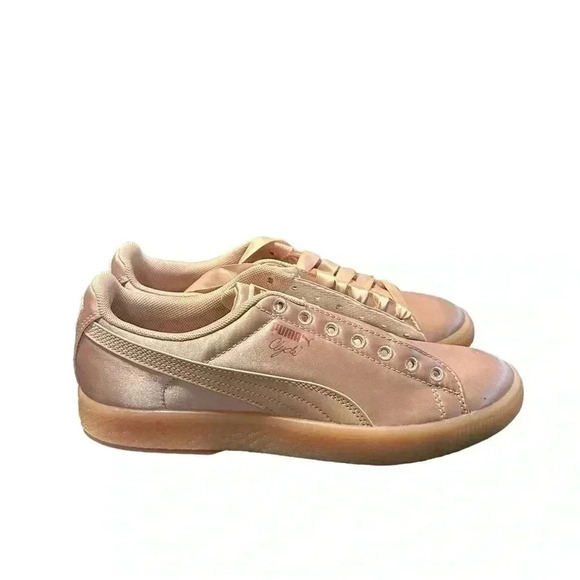 Puma Clyde Satin Rose Gold Sneaker Size 7 (Big Kid /junior) New in Box - Picture 9 of 9